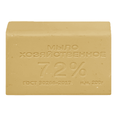 Мыло кусковое хозяйственное 200 г 72% без обертки ММК, светлое