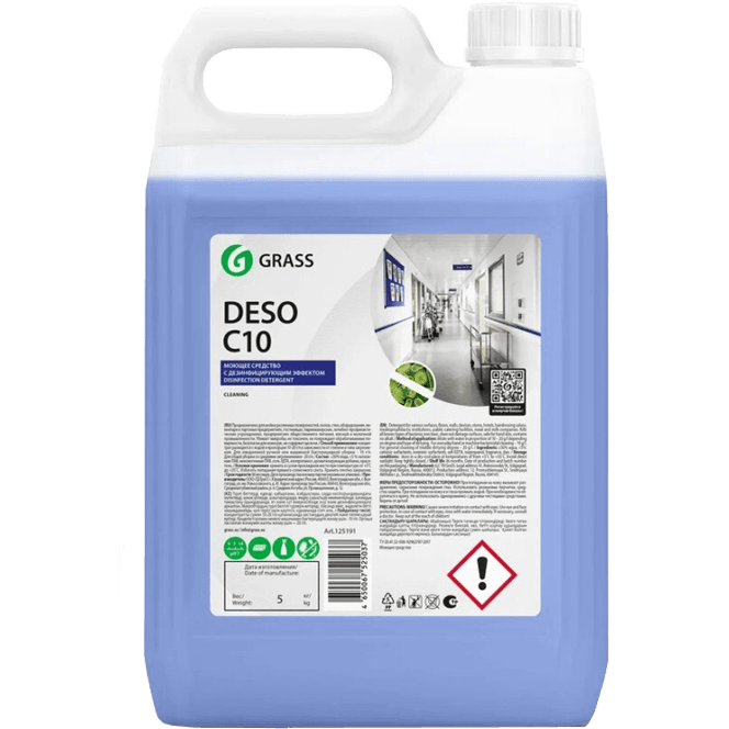 Дезинфецирующее средство 5л Grass DESO C10 с моющим эффектом