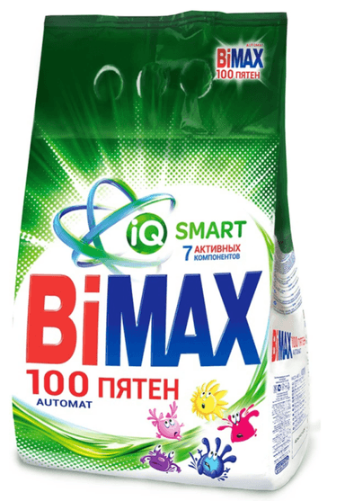 Стиральный порошок 3 кг "BiMAX" автомат "100 пятен" Стиральный порошок 3 кг "BiMAX" автомат "100 пятен"