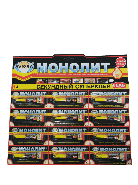 Клей секундный "Монолит" 3 г AVIORA, на карте Клей секундный "Монолит" 3 г AVIORA, на карте