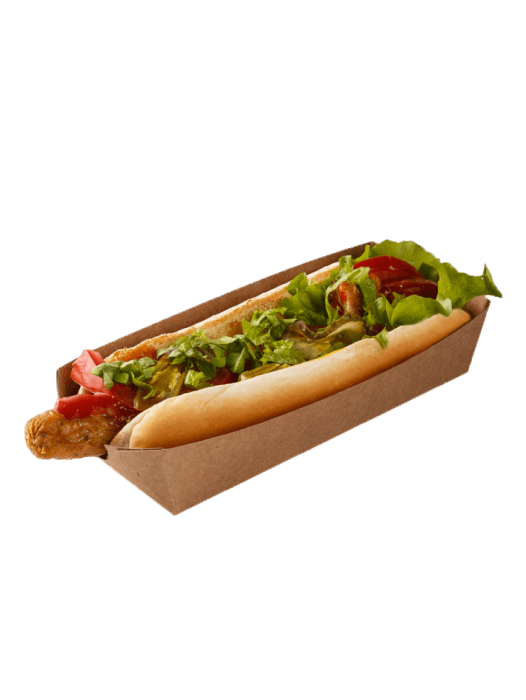 Упаковка/лоток бумажная для хот-догов, фри 165*70*40 мм OSQ 02 HD Pure Kraft Упаковка/лоток бумажная для хот-догов, фри 165*70*40 мм OSQ 02 HD Pure Kraft