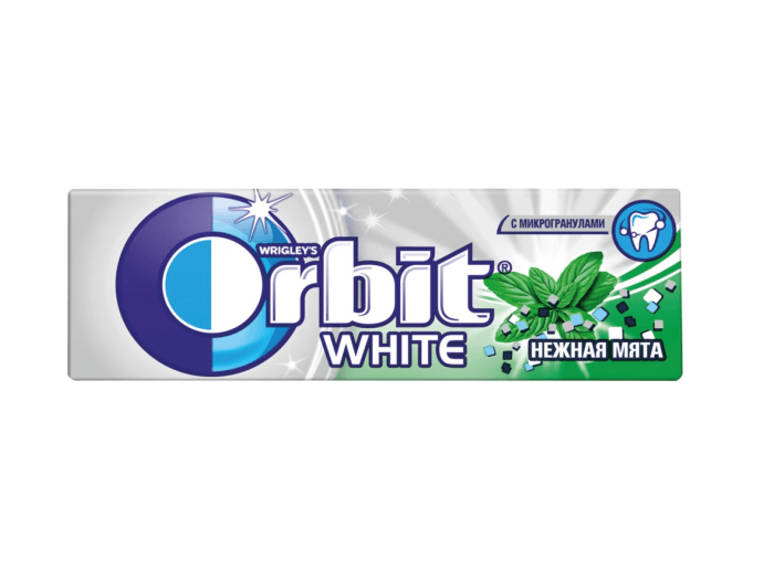 Жевательная Резинка "Orbit" (30 шт.упак), Нежная мята Жевательная Резинка "Orbit" (30 шт.упак), Нежная мята