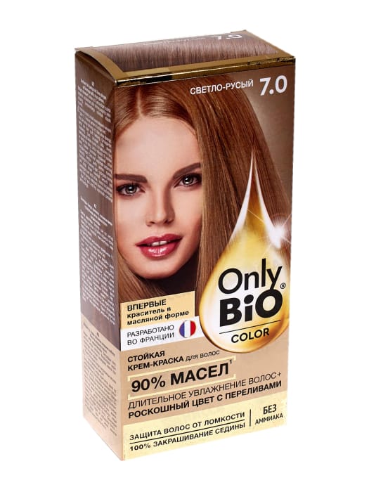 Крем-краска для волос "Only Bio Color", 7.0 Светло-русый Крем-краска для волос "Only Bio Color", 7.0 Светло-русый